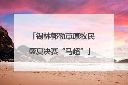 锡林郭勒草原牧民盛夏决赛“马超”